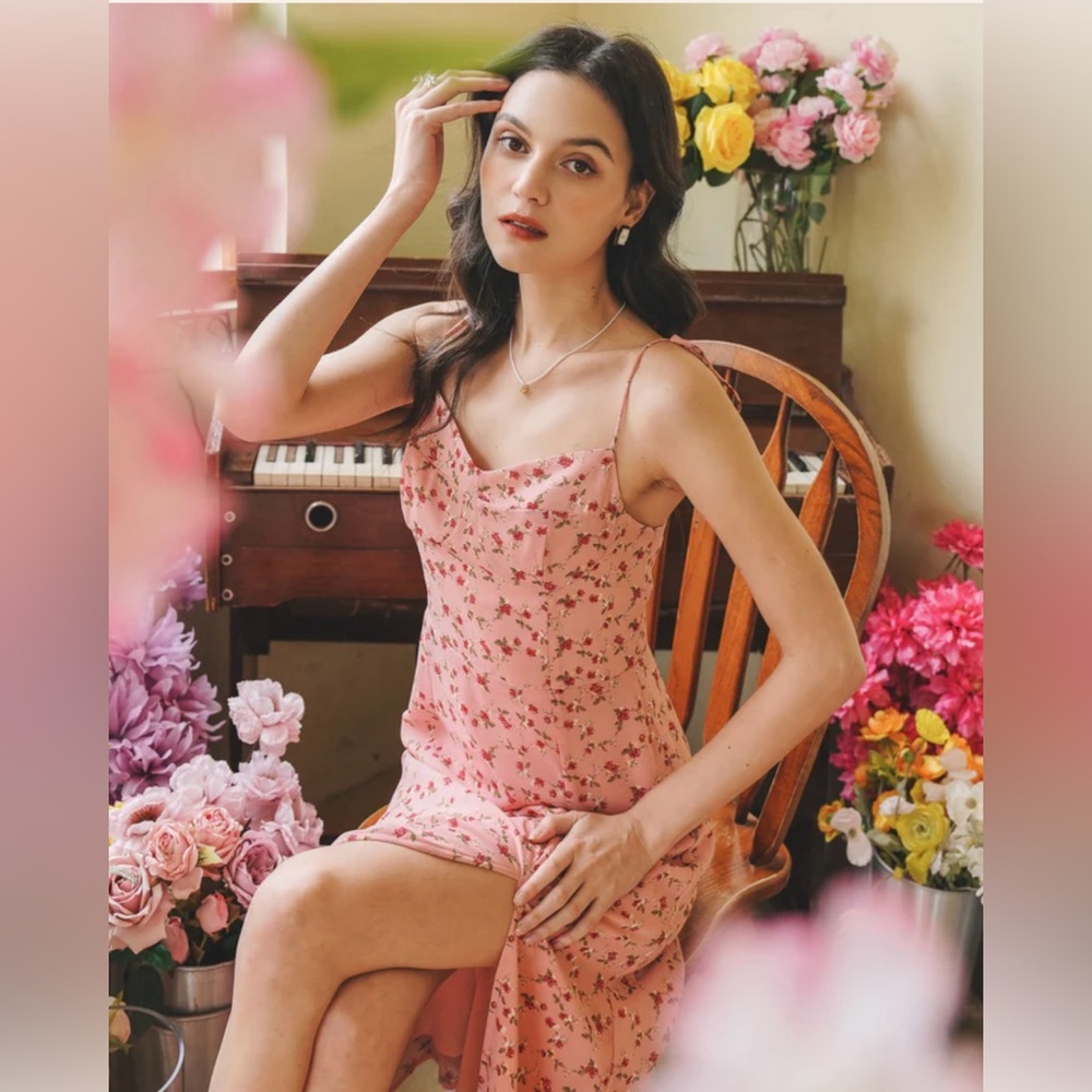 Rosie posie rosy meadow tie strap Midi Dress - Size Small
